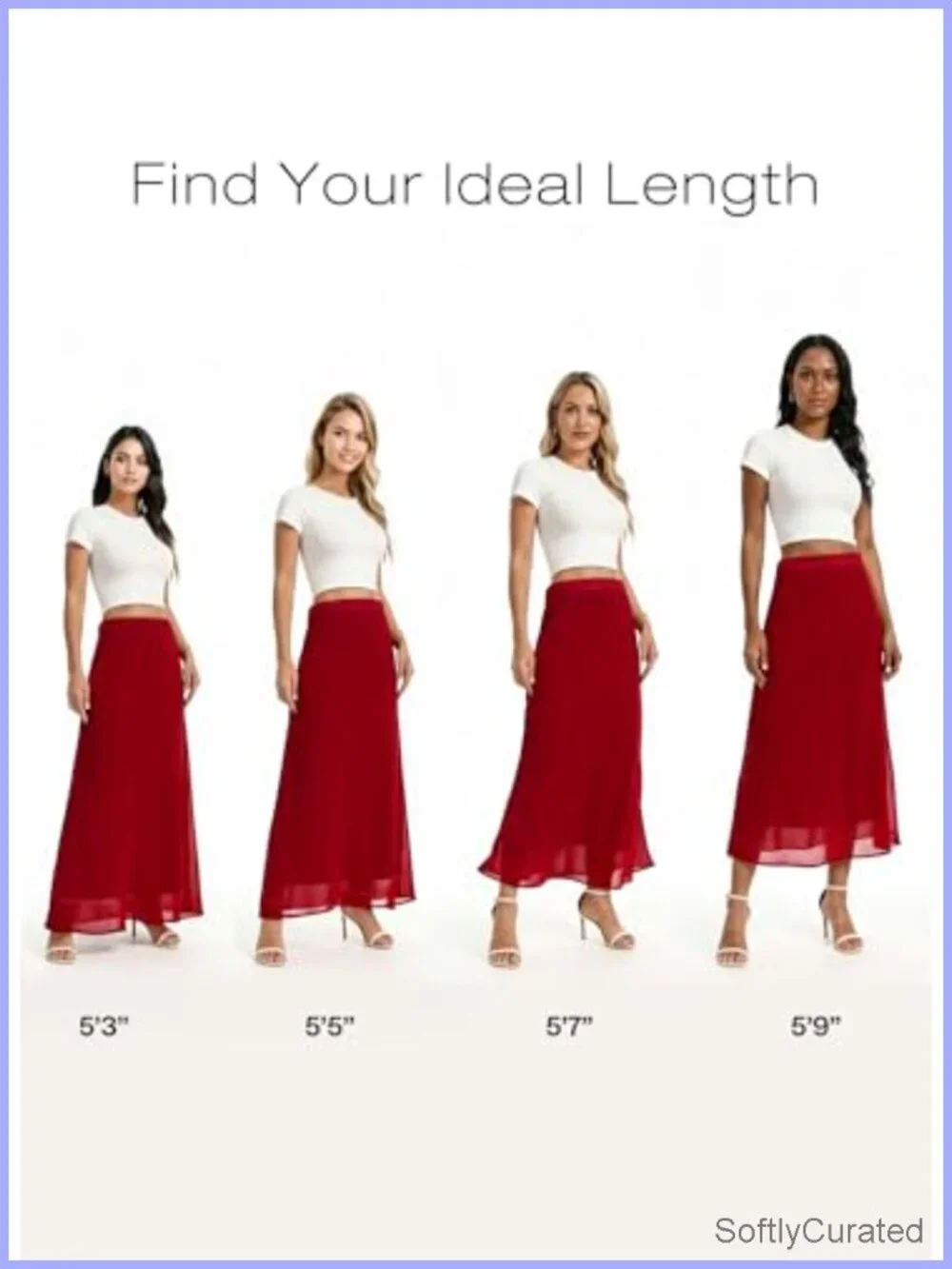 Women's Chiffon Maxi Skirt High Elastic Waist A-Line Flowy Midi Skirt with
